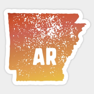 US state pride: Stamp map of Arkansas (AR letters cut out) Sticker